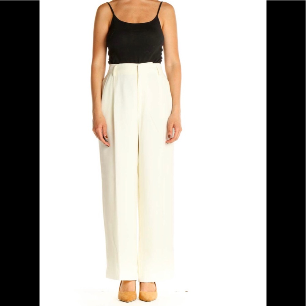 Linda Allard EllenTracy solid white dress pant